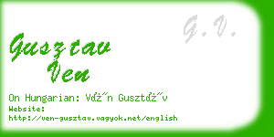 gusztav ven business card